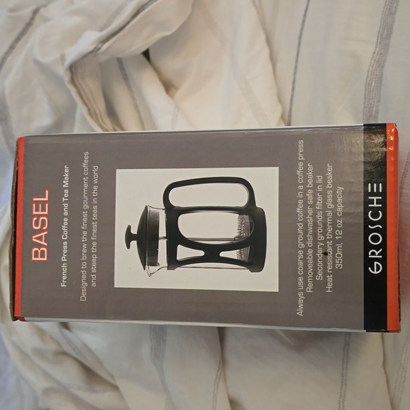 Grosche Basel French Press Coffee and Tea Maker. Never Used. - Picture 2 of 8